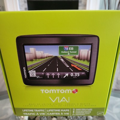 TomTom Via 1435TM - US/Canada/Mexico GPS bundle. NIB! Never openeded. Free case