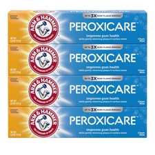 ARM  HAMMER Peroxicare Toothpaste - 4 Pack, 6oz, Clean Mint, Gum Health