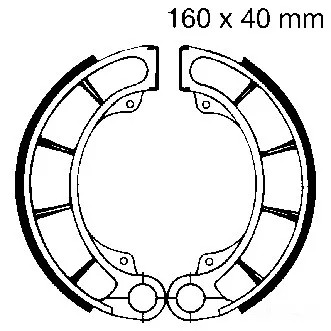 Bremsbacken Hinten EBC H321 FüR Honda VT 250 C Magna Bj. 1994-1997-image