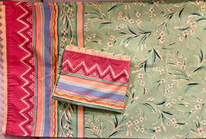 2 Vtg Collier Campbell Gypsy Dance Standard Pillow Sham Good Condition