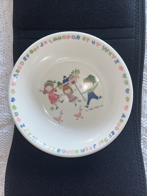 Bowl Child s  Shin-san Melamine ABC s  Signed 1983 PECO Co 5.5  Diameter Vtg 301