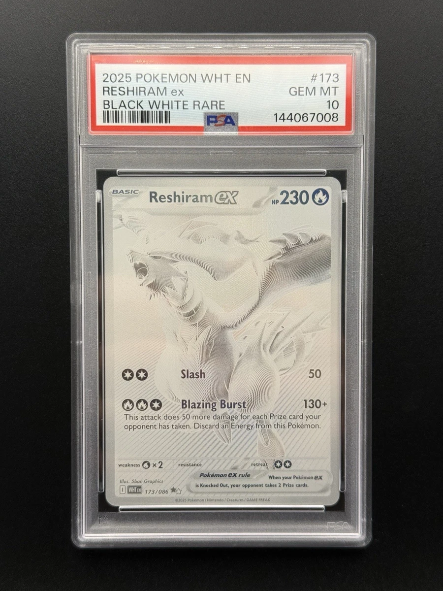 Reshiram Pokémon TCG Professional Sports Authenticator (PSA