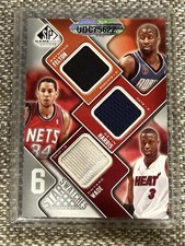 2009-10 SP Game Used DWYANE WADE KEVIN LOVE JEFF GREEN Six Jersey Patch /99