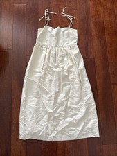 NEW Uniqlo Linen Blend Camisole Dress Ivory Cream Women’s Size Small