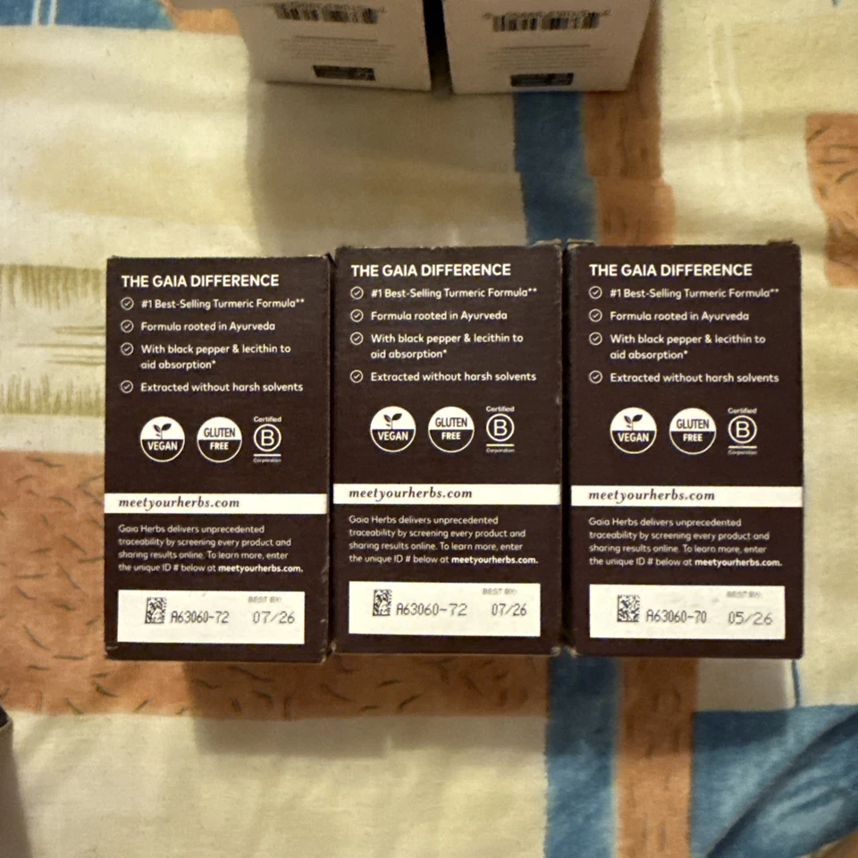 Nuevo Gaia Herbs Cúrcuma Suprema Extra Fuerza, 180 Fito-Caps Exp 2026 Foto 2 de 2