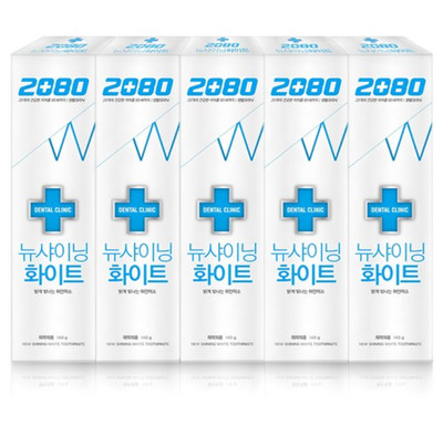 K-Beauty 2080 Shining White Korean Teeth Whitening Toothpaste 140g x 5pc