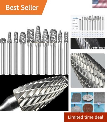 10Pcs Durable Tungsten Carbide Burrs - Ergonomic Design for Controlled Cutting