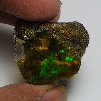 Ethiopian Oil Opal Specimen  36.00  cts Natural Rough Gemstone - Fire Opal Roug