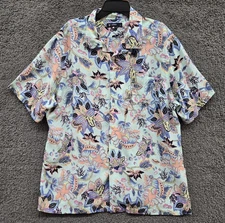 Daniel Cremieux Shirt Men's XL Multicolor Floral Short Sleeve Button Up NEW NWOT