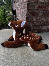 FAO Schwarz Plush Fawn deer Brown White 18  Soft Floppy