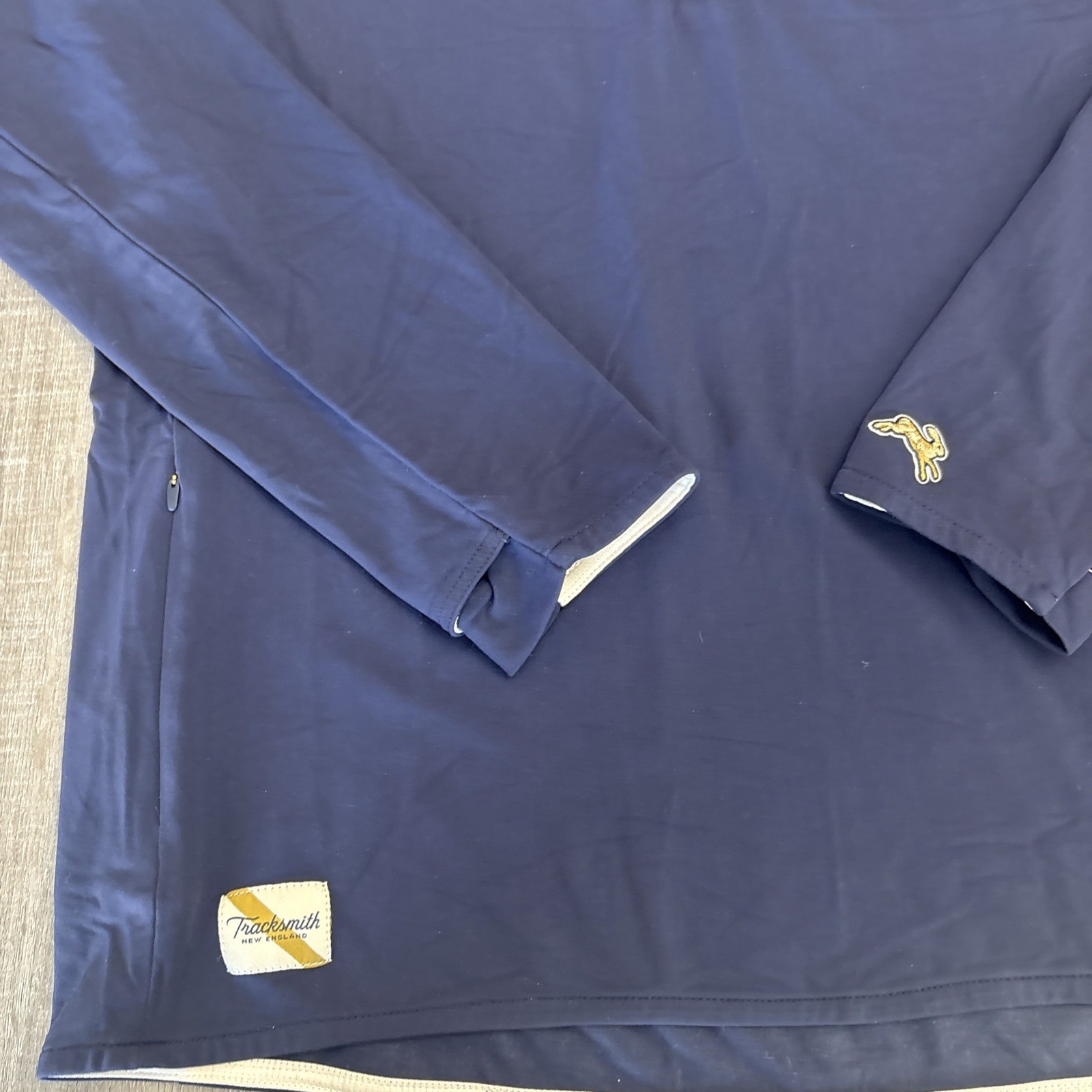 Tracksmith Performance 1/4 Zip Pullover Navy Blue… - image 4