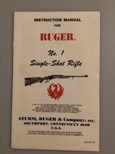 Ruger  No 1 Single Shot Rifle  Instruction Manual