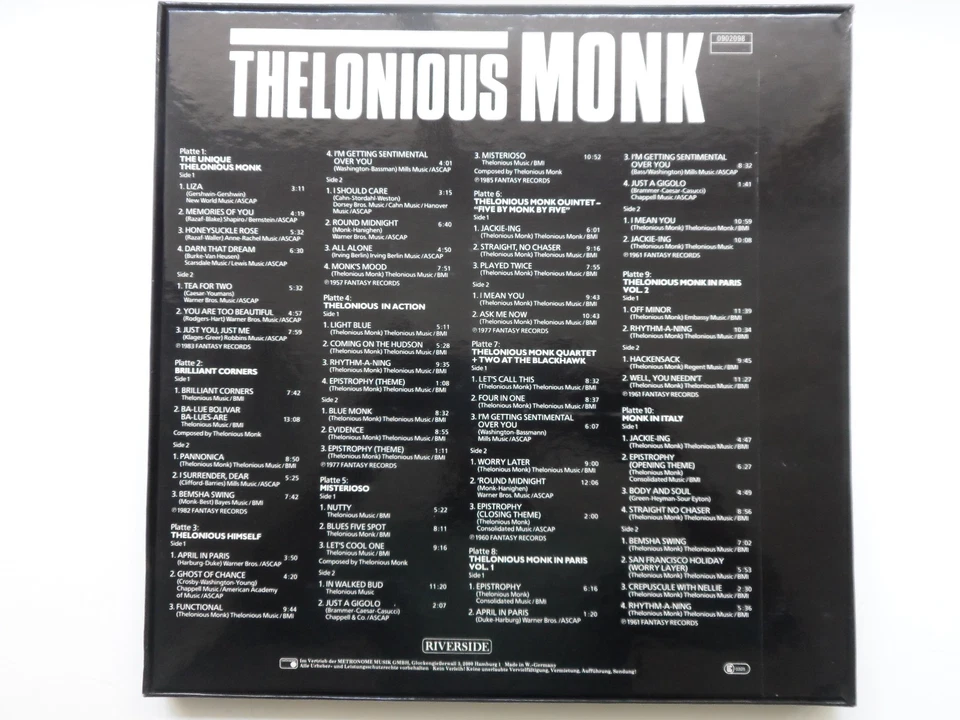 Thelonious Monk, Riverside Classics. 10 LPs - Bild 2 von 4