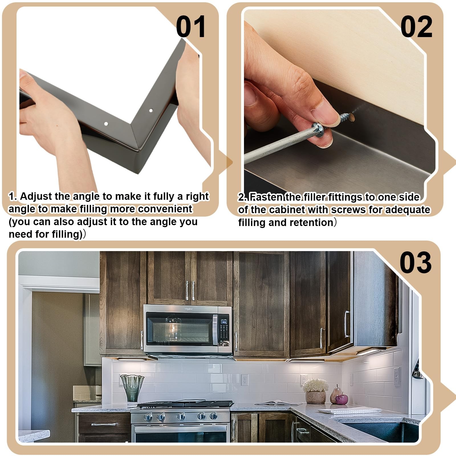 Tatuo Tatuo 2 Pcs Stainless Steel Microwave Trim Kit 3'' Side Panel, Black | eBay