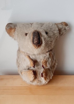  Antiker Koalabär mit Geldbörse aus Kängurufell 30er Jahre. Extrem Selten! 