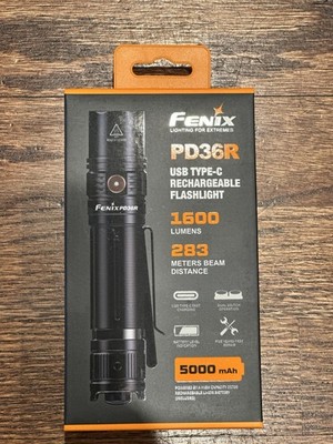 Fenix PD36R Rechargeable Flashlight 1600 Lumens Black