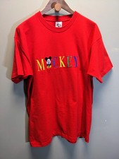 Vintage Mickey  Co Embroidered Mickey Mouse T-shirt One Size USA Single Stitch