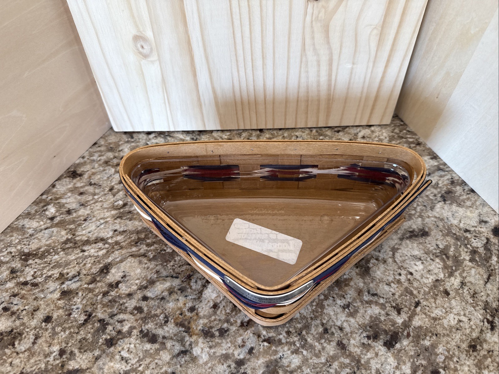 Longaberger Inaugural Basket Set 2009 w/Triangle Flag Lid.