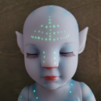 Avatar Movie Baby Doll Na'vi Art Glow In Dark Boy Male 12'' Alien Infant Sleeping
