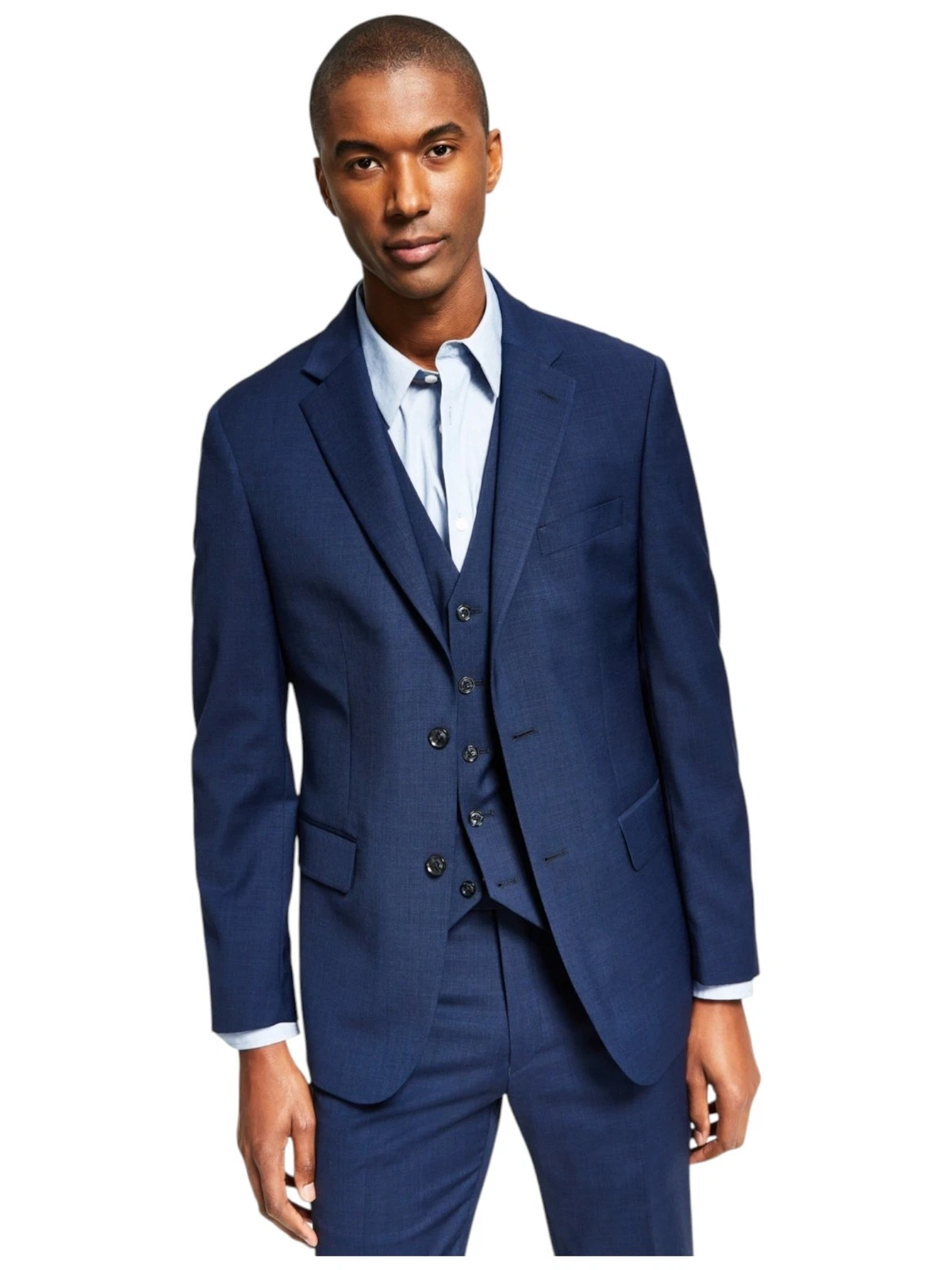 Tommy Hilfiger Mens Modern fit Suit Jacket Blazer 36 R Navy Blue Solid