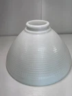 10" Antique Diffuser Torchiere Milk Glass Waffle Lamp Shade Grounded 3" Fitter