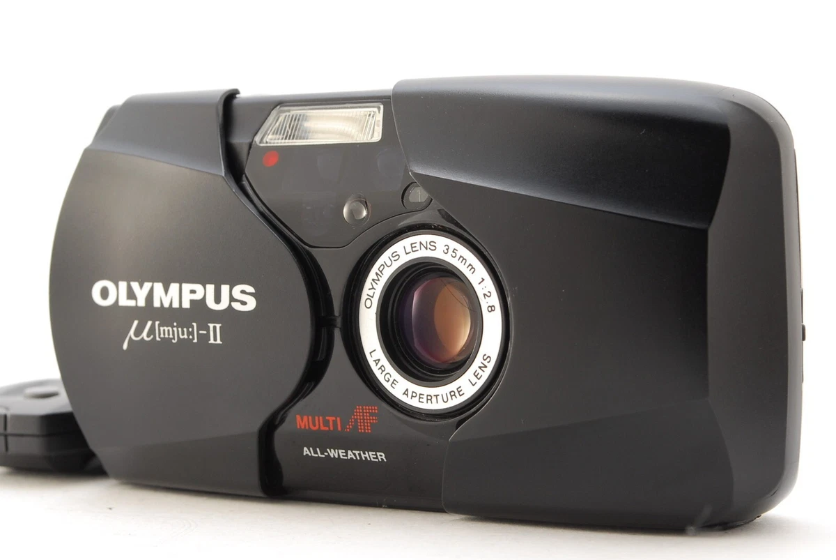 READ!! [AS IS w/ Box, Case] Olympus µ mju II Black Point&Shoot