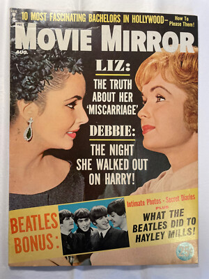 Movie Mirror Magazine 1964 BEATLES Jane Asher Liz Taylor Elvis Poitier D Douglas