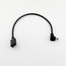 Mini USB 5 Pin 90 Degree Down Angled Male to Female Extension Data Adapter Cable