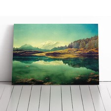 Aqua See Leinwand Wandbild Kunstdruck gerahmtes Bild Wohndeko Wohnzimmer Schlafzimmer