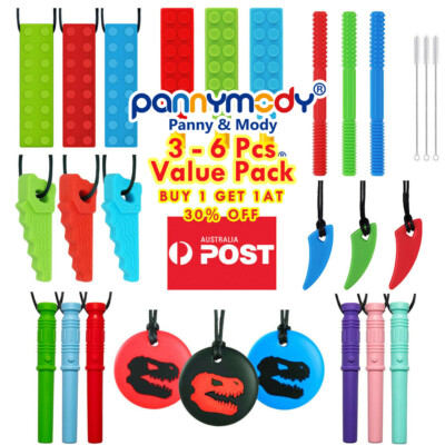 3PCS Sensory Chew Necklace Chewelry Autism ADHD Fidget