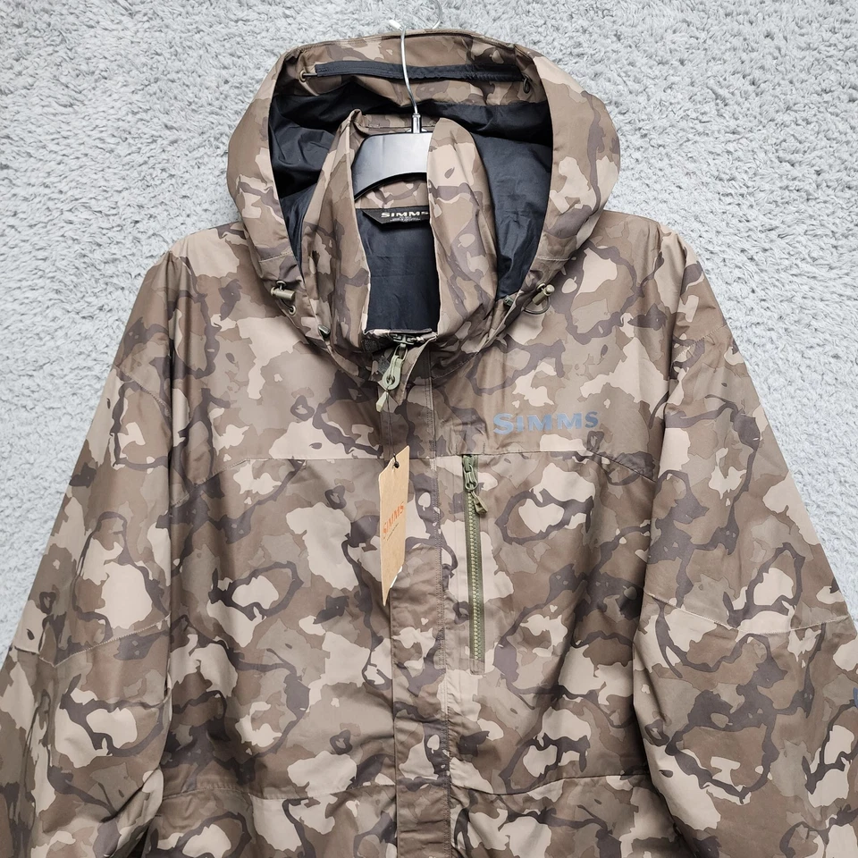 Simms Challenger Fishing Jacket Mens 3XL Regiment Camo Olive Drab NEW w/ Tag - Image 3 of 4