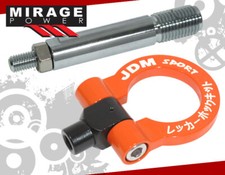 Jdm Sport For 02-07 Subaru Impreza Wrx Sti Heavyduty Steel Orange White Tow Hook
