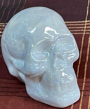 Halloween White Skull 3" x 4" Ceramic Decoration Spooky Holiday Party Home NEW
