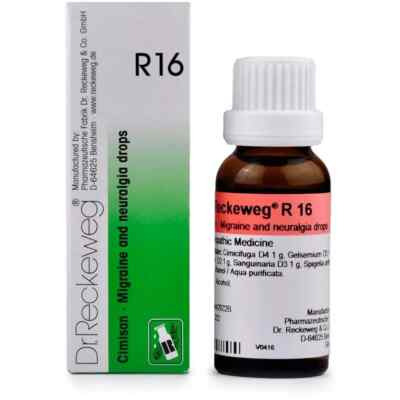 Dr Reckeweg R16 - Cimisan - Migraine and neuraglia drops- 22ML