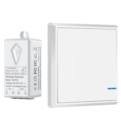 Wireless Light Fan Switch Kit Remote Control No Wiring Waterproof Expandable FCC