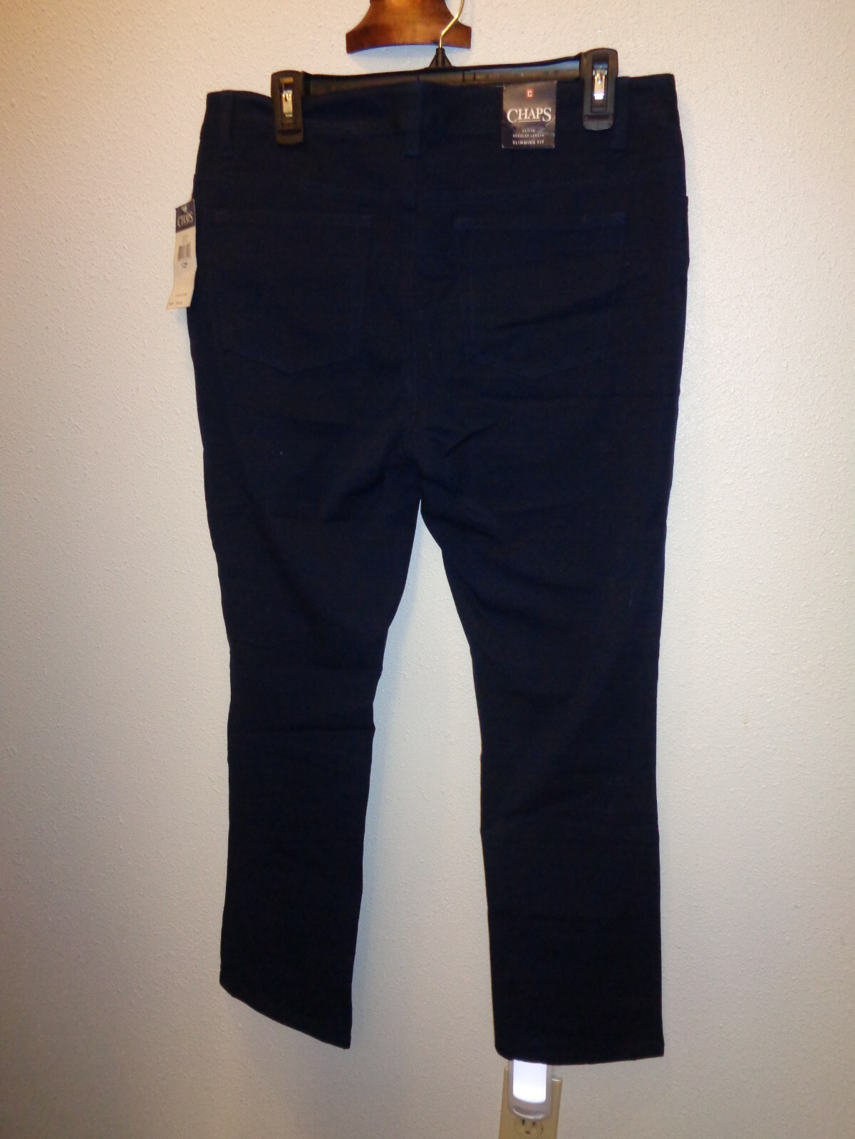 Chaps Navy Blue Pants Size 12 Petite NWT Slimming Fit image 4