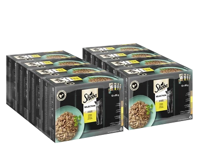 96x85g Sheba Katzenfutter Nassfutter Selection in Sauce Geflügel Variation