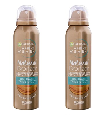   Garnier NATURAL BRONZER Sebstbräuner Selbstbräunungs Spray 2 x 150 ml  