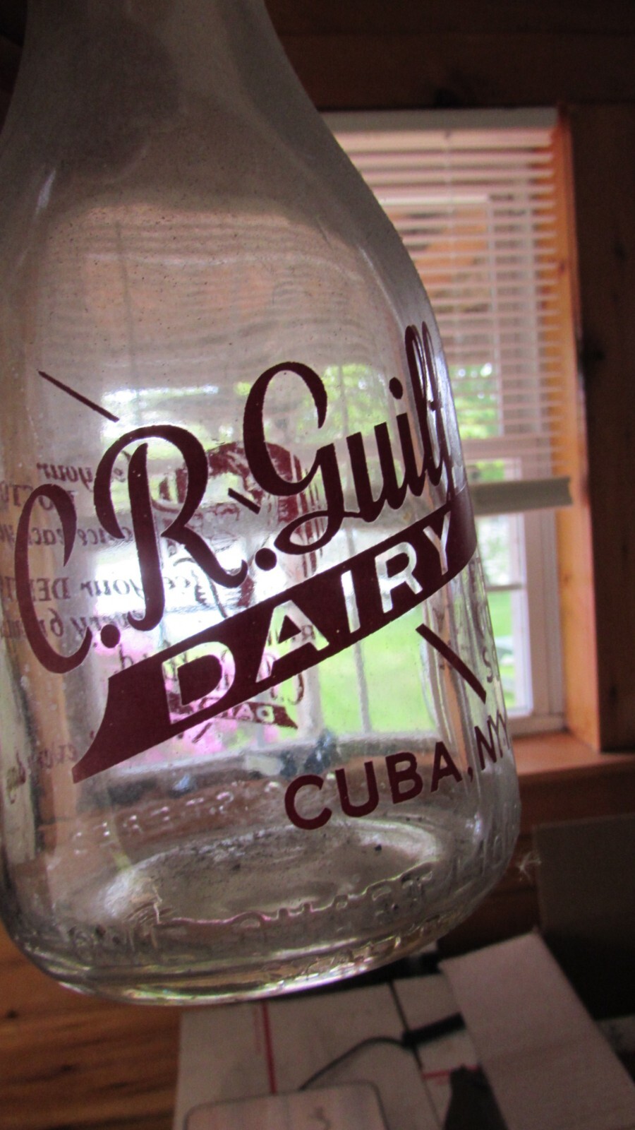 VINTAGE MILK BOTTLE C. R. GUILFORD DAIRY CUBA, NY ATTIC FIND eBay