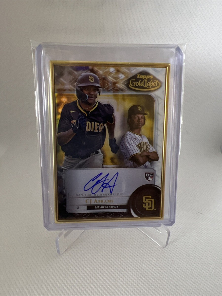 2022 Topps Gold Label CJ Abrams RC Gold Framed On Card Auto MINT 