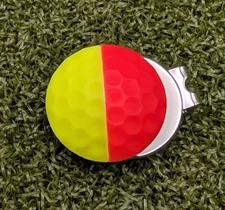 Srixon Q Star Red Yellow Divide Real Golf Ball Marker With Hat Clip Z Star