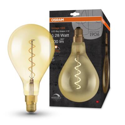 Osram LED VINTAGE 1906 LED-Leuchtmittel Spiral E27 Filament Retro extra warmweis