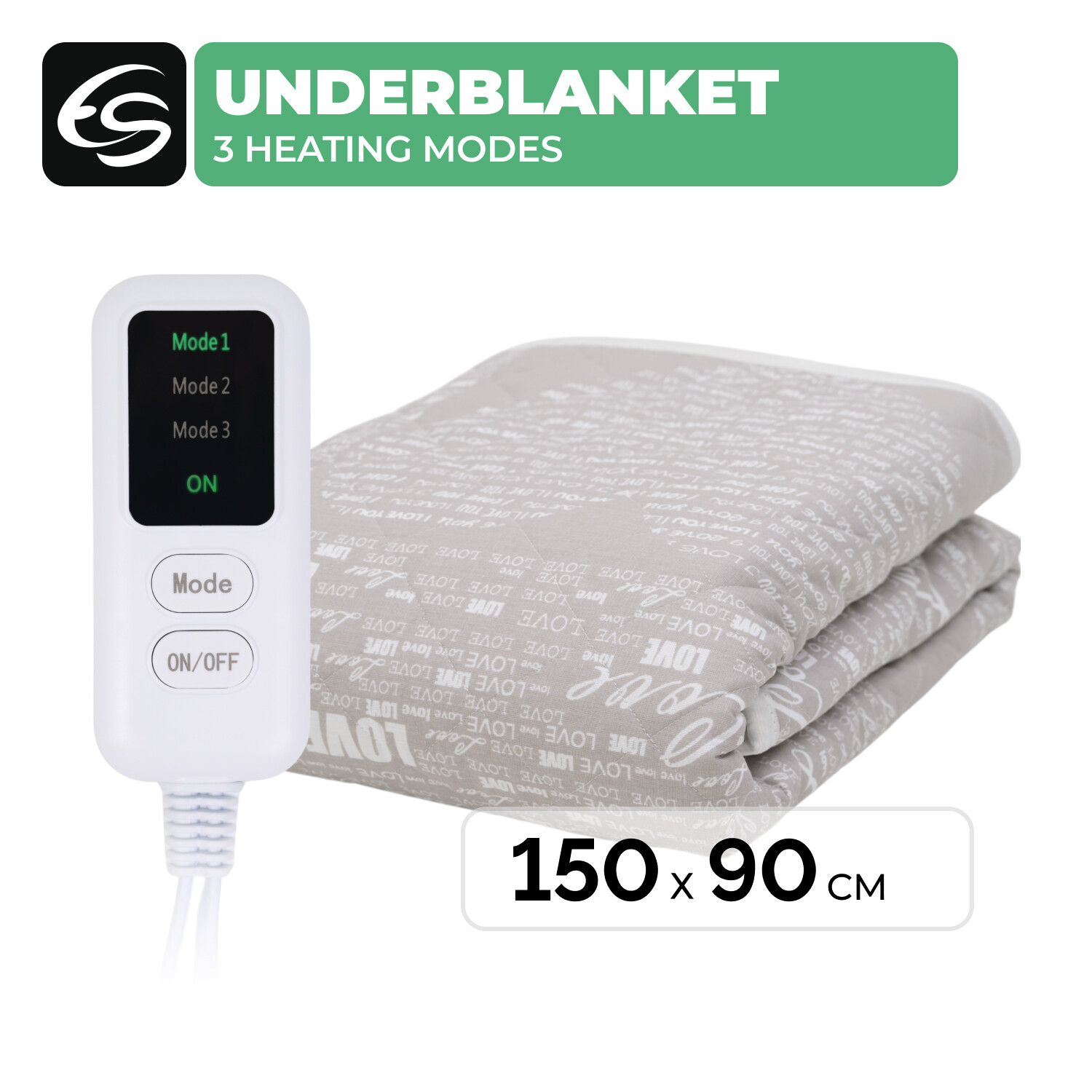 Electric Heated Mattress Pad Cover Control, Heating Blanket, 3 Modes, 220V