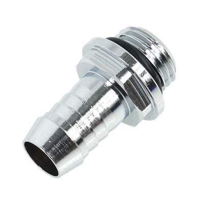 Alphacool HF G1/4'' to 10mm ID ''FatBoy'' Barb Fitting for Soft Tubing, Chrome