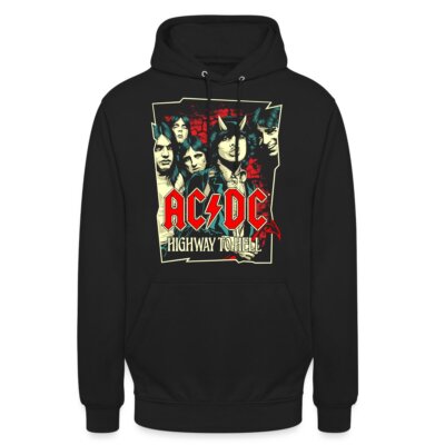 AC/DC Bandlogo Bild Highway To Hell Album Unisex Hoodie