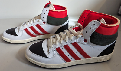Adidas Top Ten RB High Top Shoes White & Red & Black - Men's Size