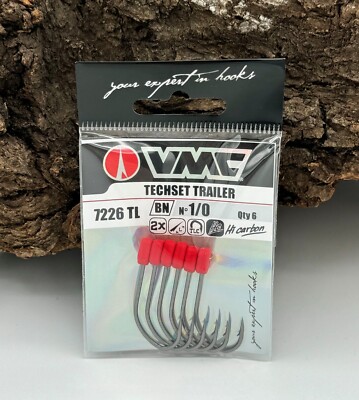 VMC Techset Trailer Hook Gr. 1/0 6 Stück Spinnerbaits Buzzbaits Chatterbaits
