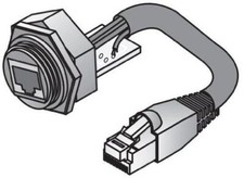 1 x TE Connectivity, Male to Female Cat5 RJ45 Socket