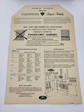 Vintage Advertising Insert " Meet The Cannon Royal Family " Linen Closet Hanger
