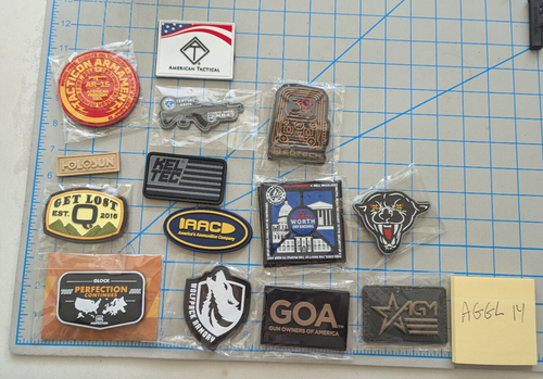 2025 Shot Show Misc Patch Lot Of 14 glock goa agm eotech holosun